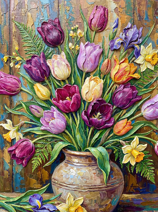 Rustic Tulip Bouquet (Diamond Painting)