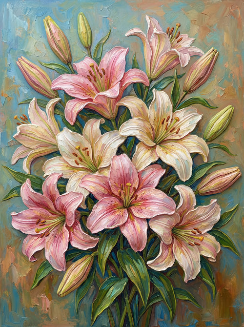 Blush Lily Bloom (Diamond Painting)