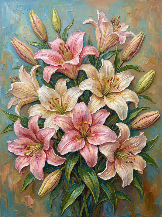 Blush Lily Bloom (Diamond Painting)