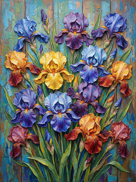 Rustic Iris Reverie (Diamond Painting) Diamond Painting kit