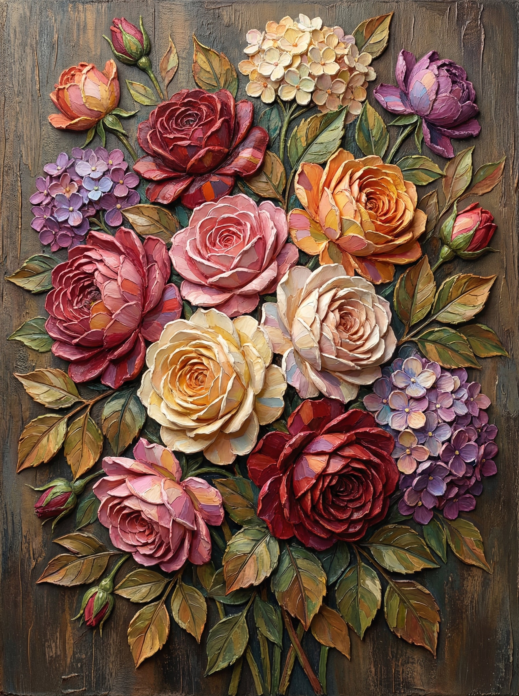 Antique Rose Harmony (Diamond Painting)