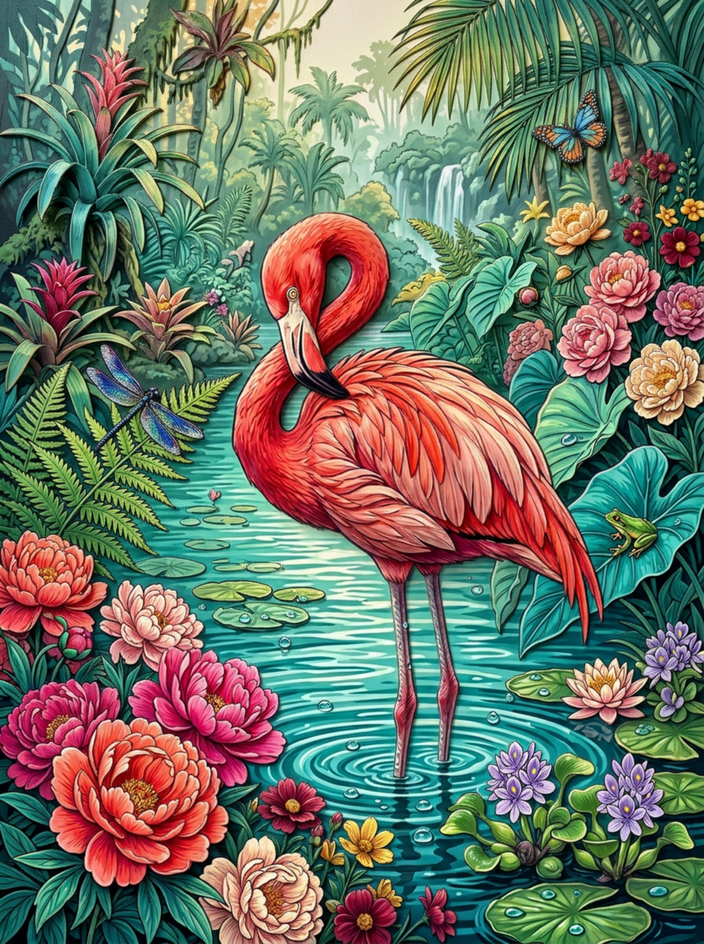 Tropical Blush Lagoon (Diamond Painting) Diamond Painting kit