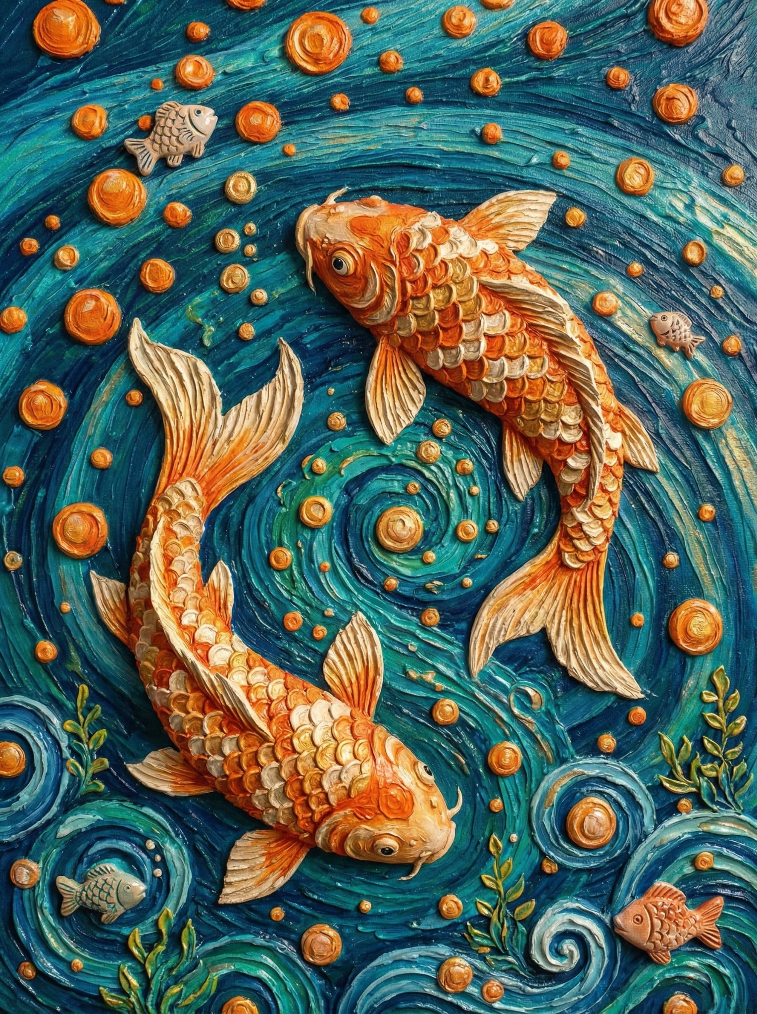 Golden Koi Constellation (Diamond Painting) Diamond Painting kit