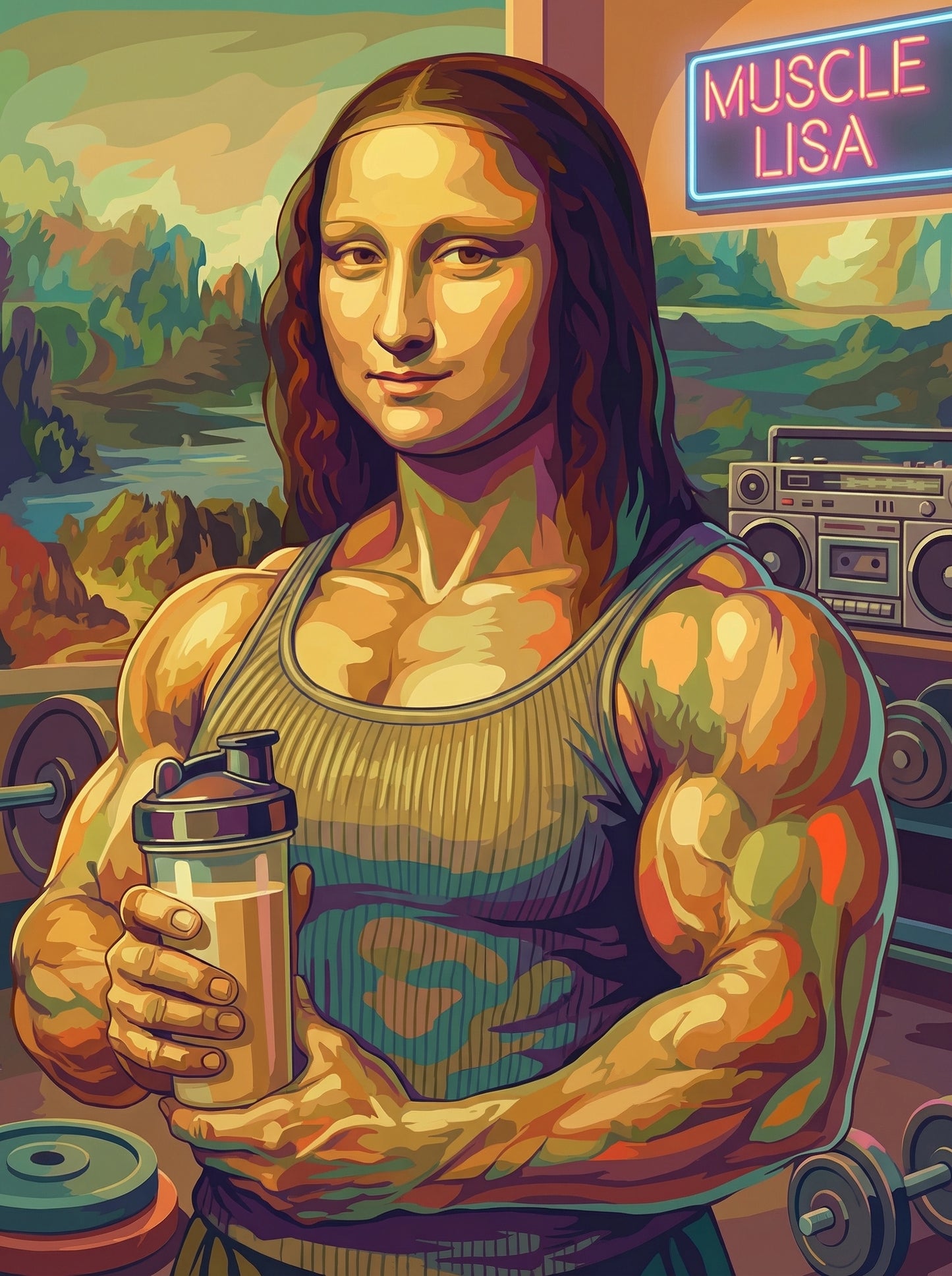 Muscle Mona Lisa (Diamond Painting) Diamond Painting kit