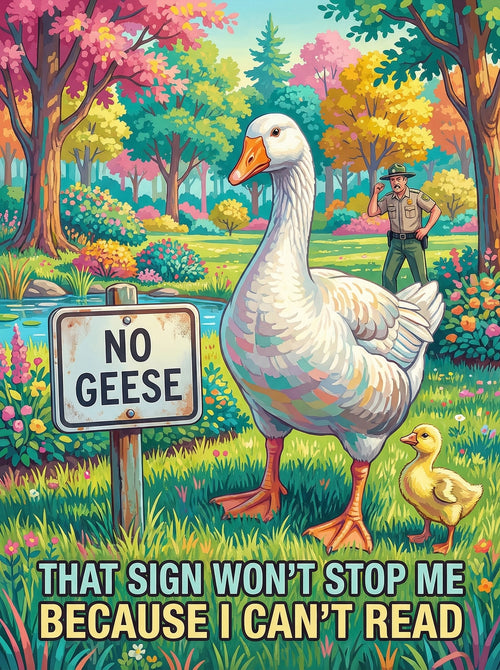 Defiant Goose Crossing (100 Color Diamond Painting) Diamond Painting kit