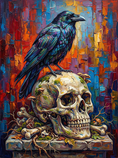 Raven of Forgotten Bones (100 Color Diamond Painting) Diamond Painting kit