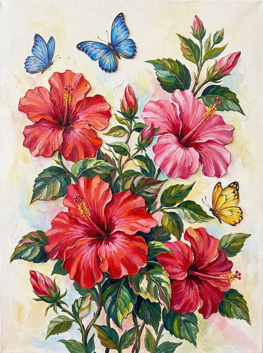 Tropical Hibiscus Harmony (Diamond Painting)
