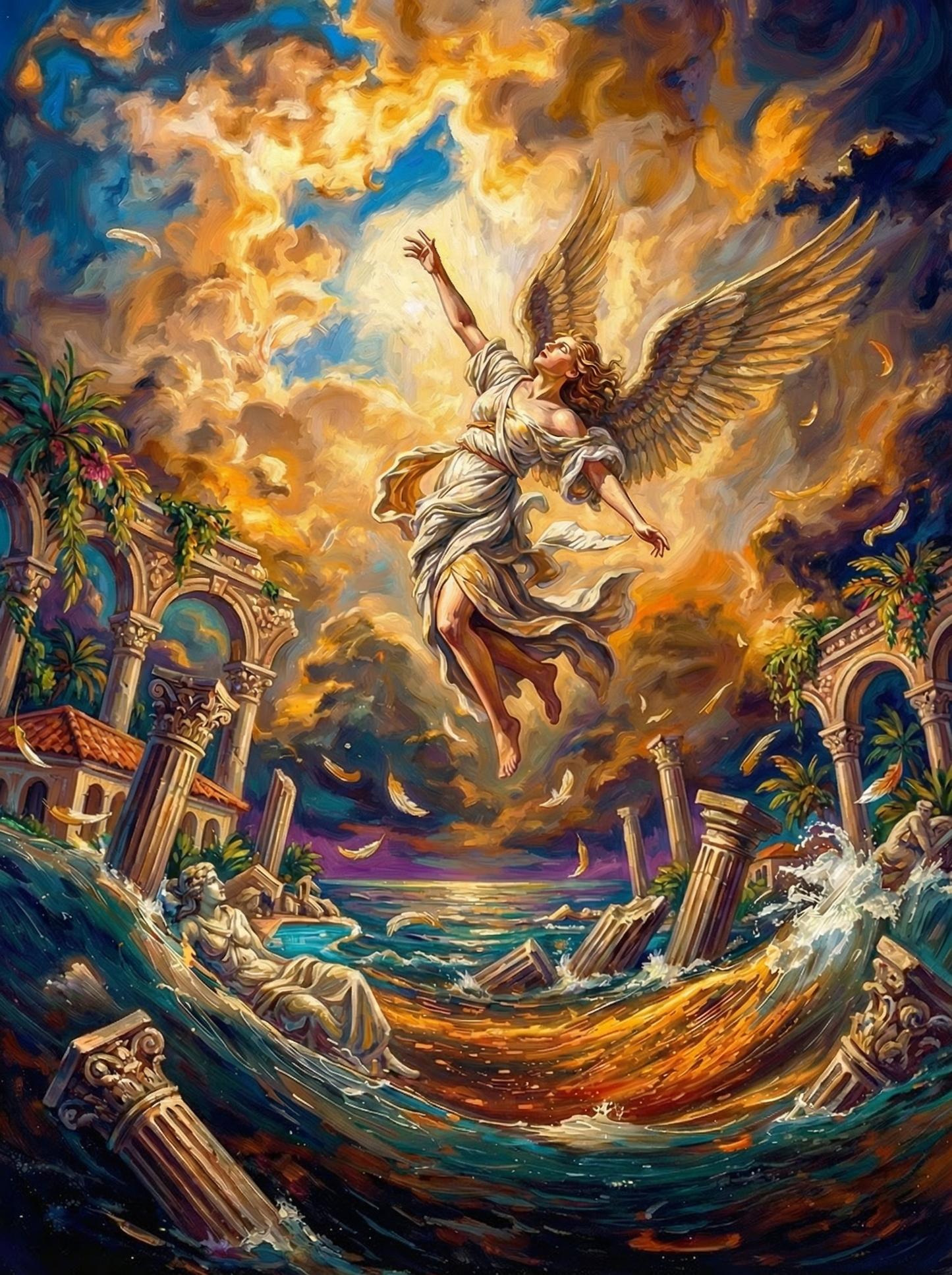 Ascension Above the Storm (100 Color Diamond Painting)