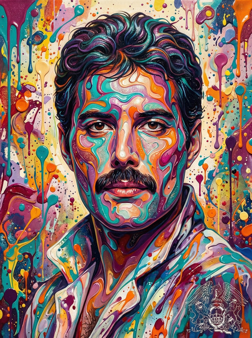 Chromatic Freddie Portrait (100 Color Diamond Painting)
