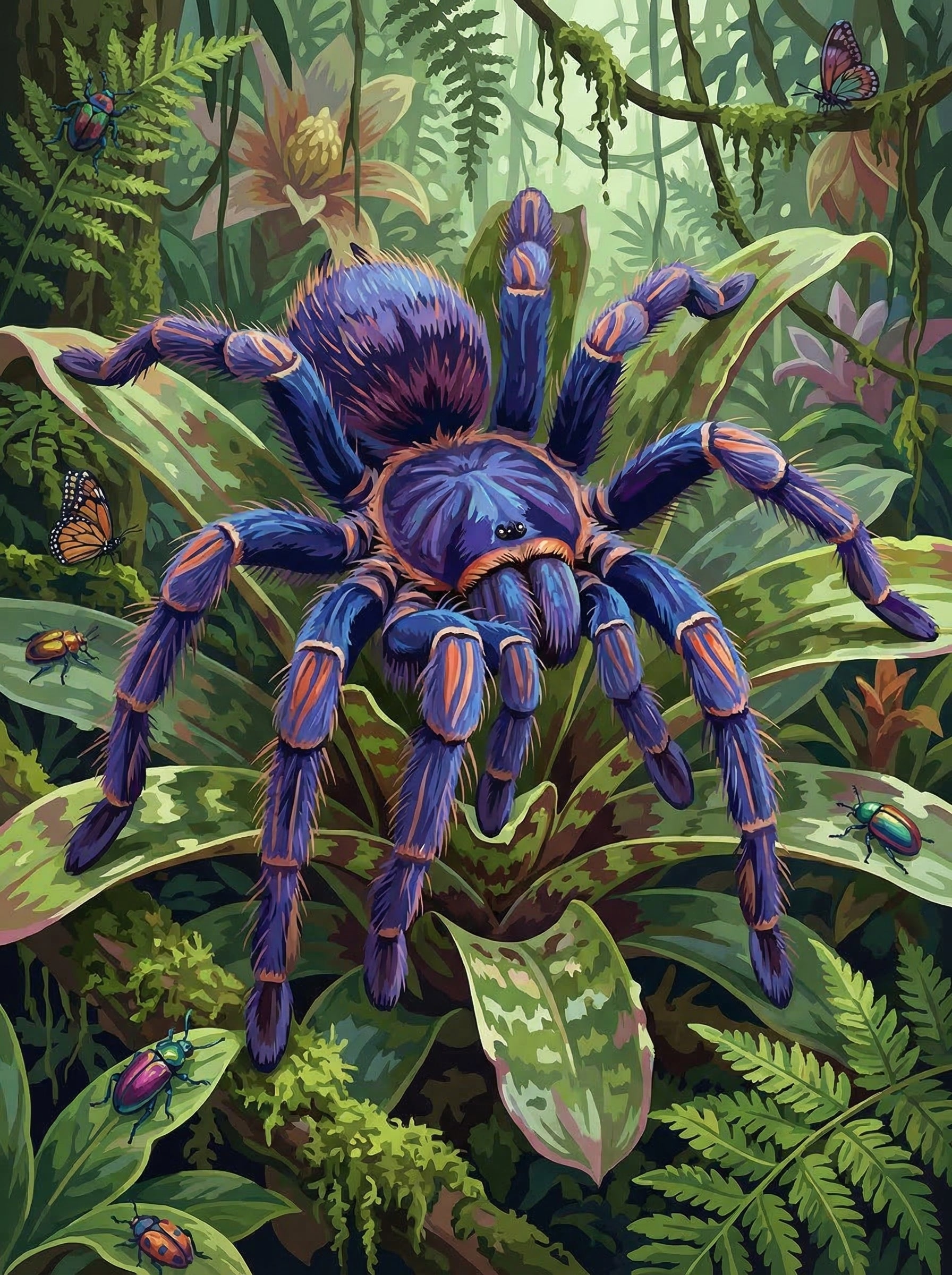 Violet Jungle Tarantula (Diamond Painting)