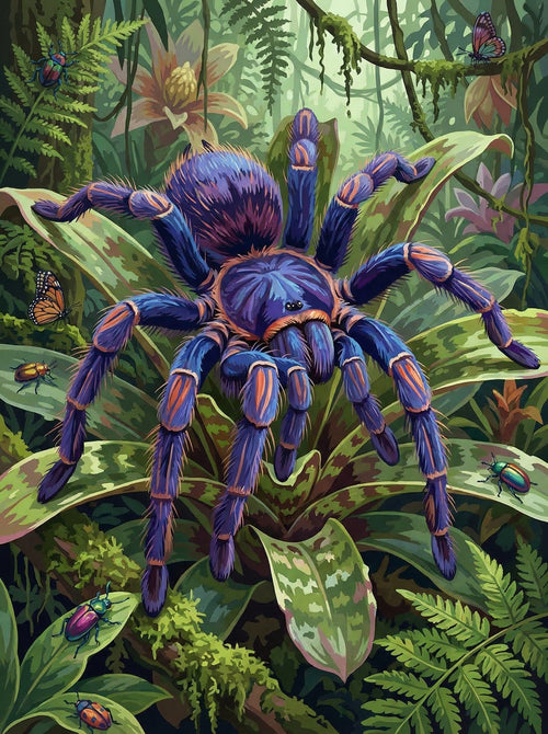 Violet Jungle Tarantula (Diamond Painting)