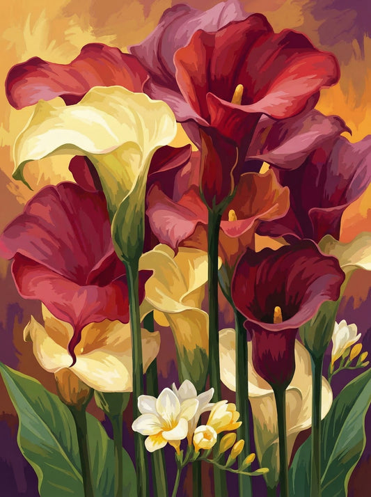 Sunset Calla Bloom (Diamond Painting)