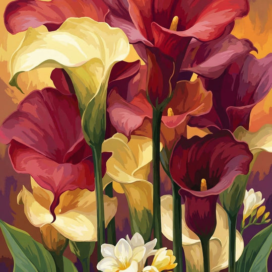 Sunset Calla Bloom (Diamond Painting)
