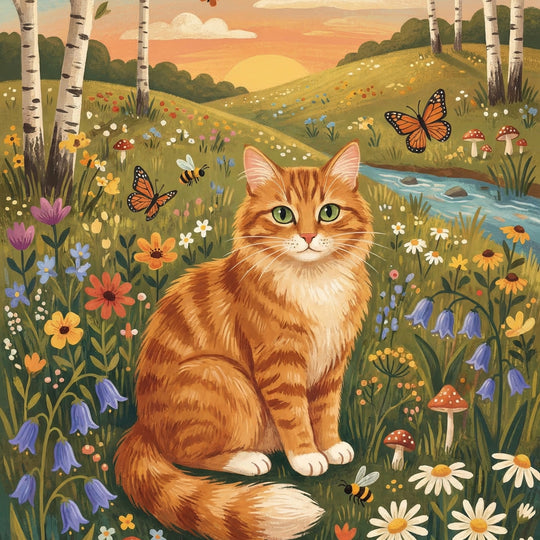 Golden Meadow Cat
