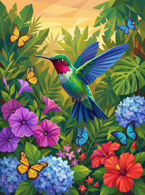 Tropical Flutter Garden (Diamond Painting) Diamond Painting kit