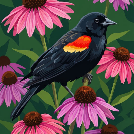 Crimson Wing Songbird