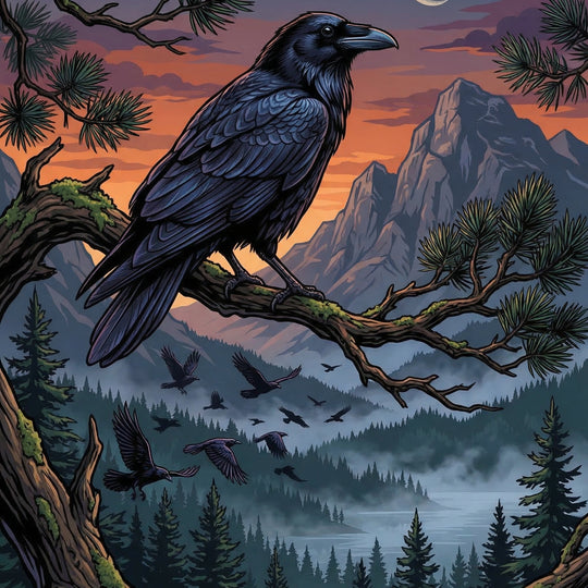 Midnight Mountain Raven