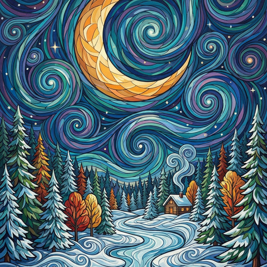 Moonlit Winter Whirl