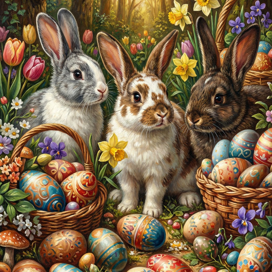 Easter Meadow Rabbits