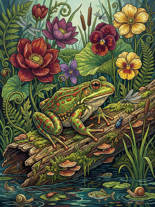 Pond Garden Frog (Diamond Painting)