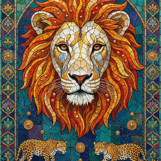 Mosaic King Lion