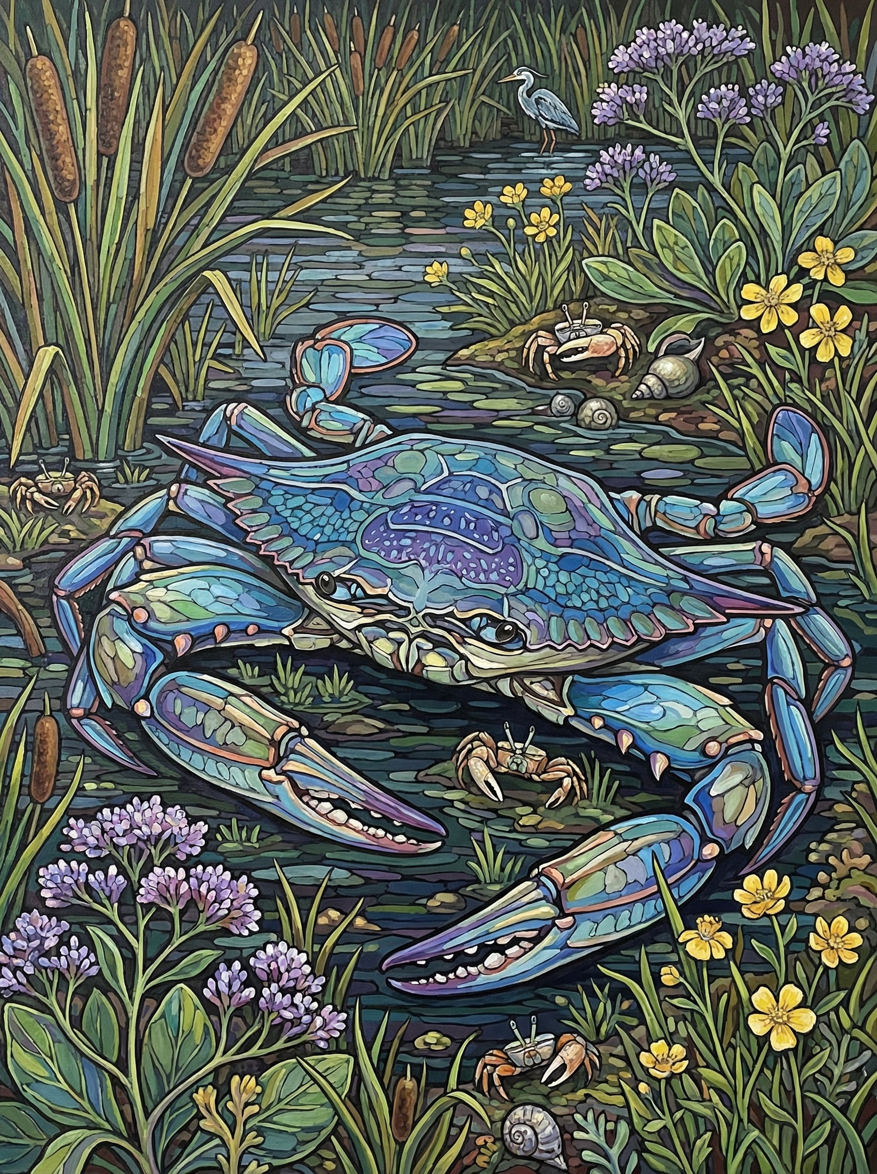 Marshland Blue Crab (Diamond Painting) Diamond Painting kit
