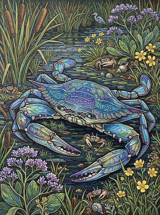 Marshland Blue Crab (Diamond Painting)