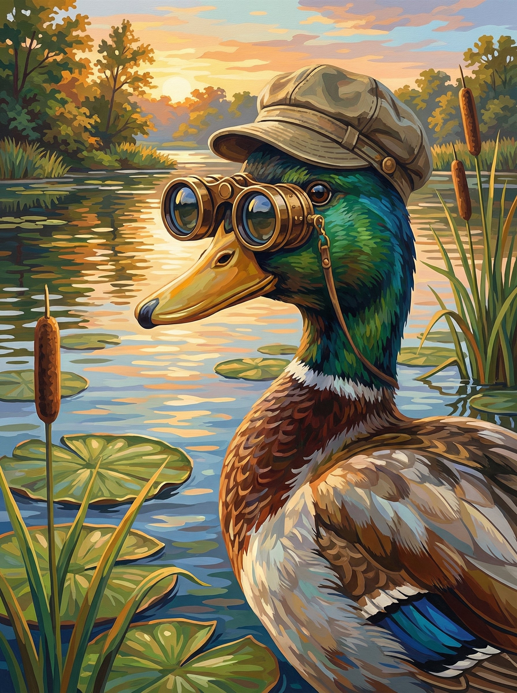 Curious Explorer Duck (Diamond Painting) Diamond Painting kit