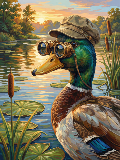 Curious Explorer Duck (Diamond Painting) Diamond Painting kit