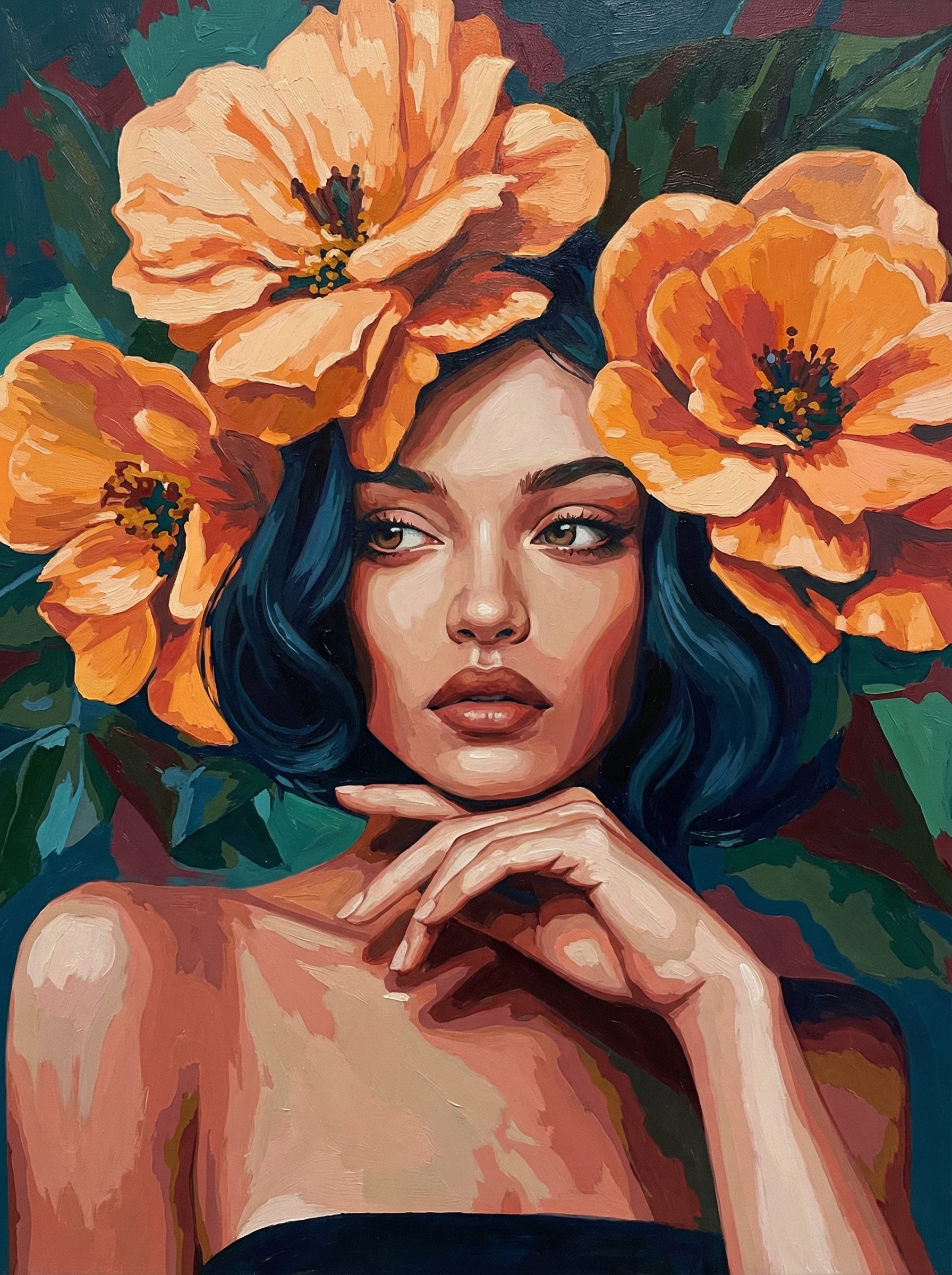 Amber Blossom Muse (Diamond Painting) Diamond Painting kit