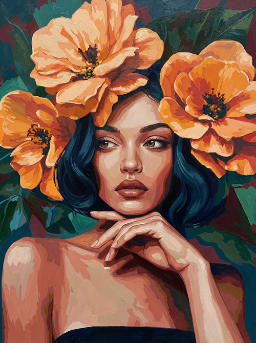 Amber Blossom Muse (Diamond Painting) Diamond Painting kit