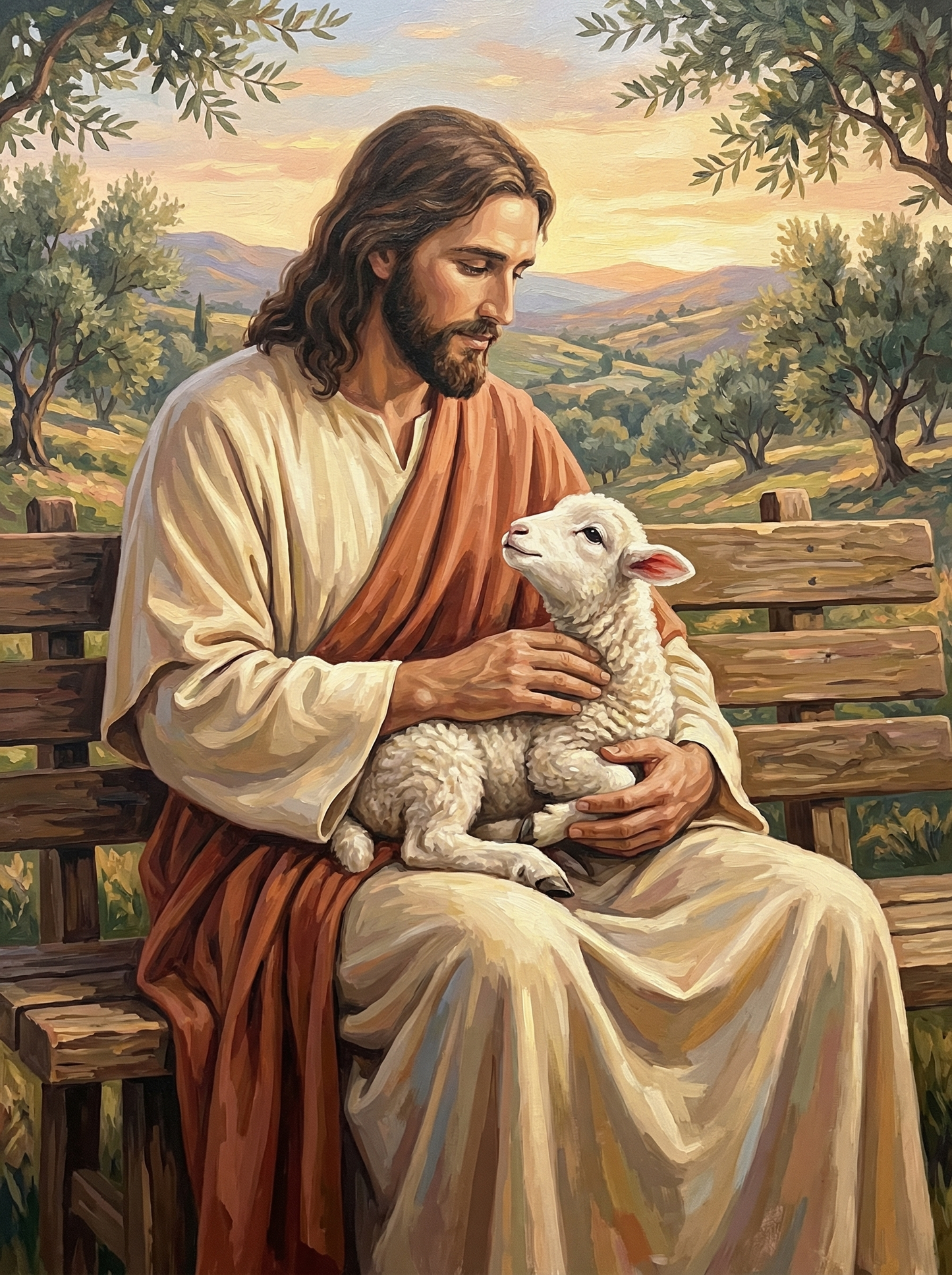 Gentle Lamb Embrace