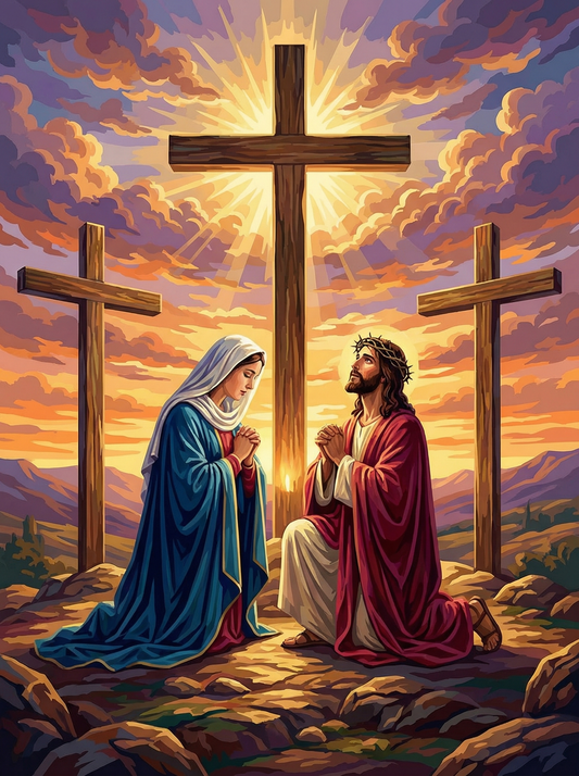 Sacred Cross Prayer Moment (Diamond Painting)