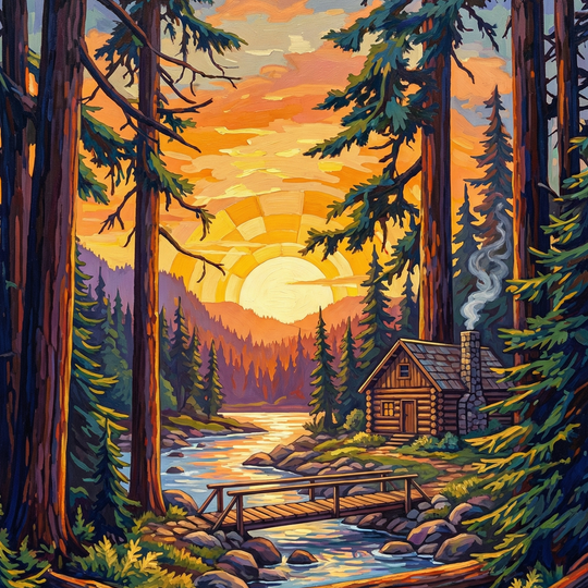 Sunset Cabin Forest Retreat
