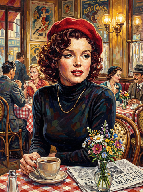 Paris Cafe Muse (Diamond Painting) Diamond Painting kit