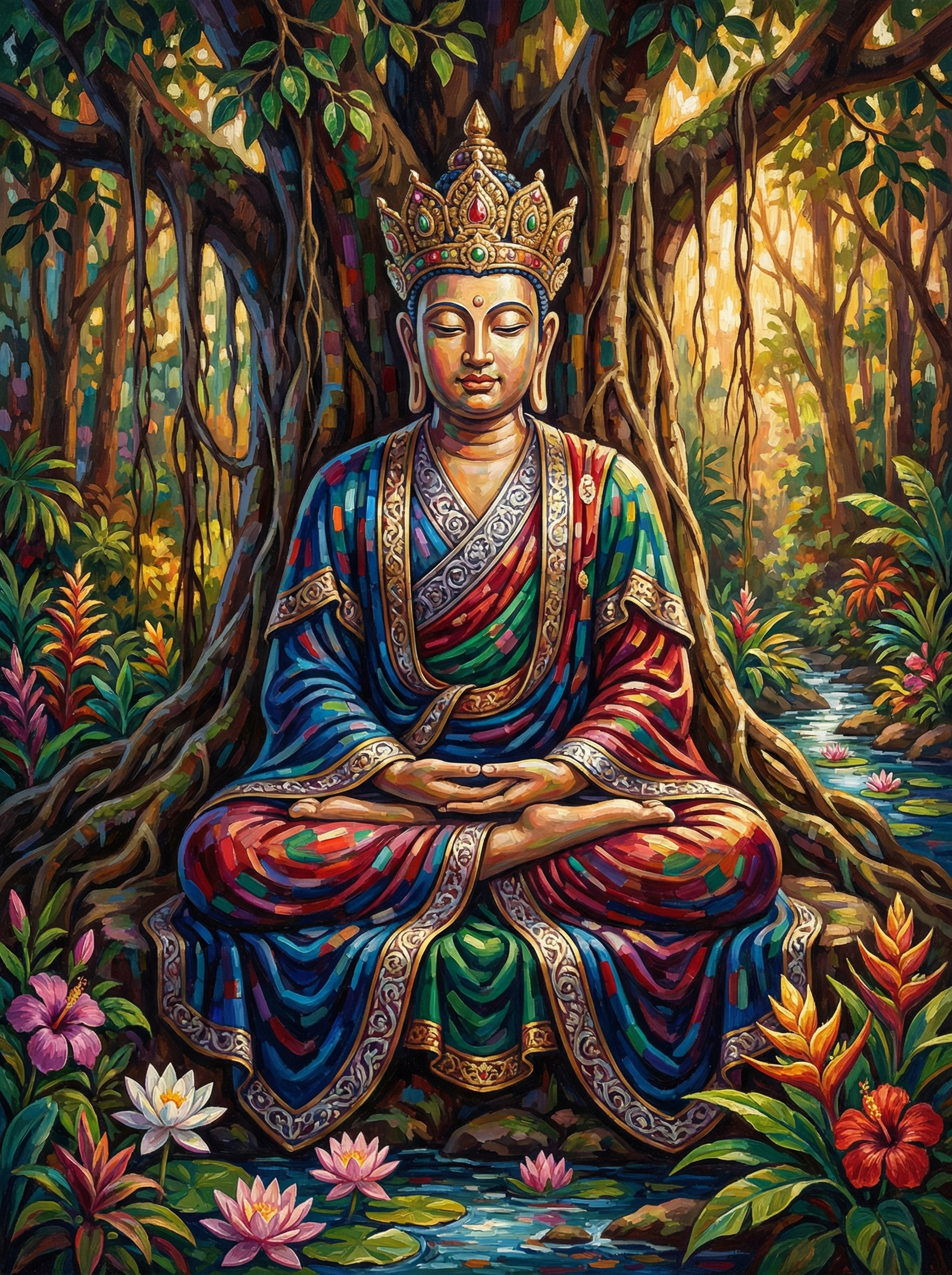 Sacred Forest Buddha (Diamond Painting) Diamond Painting kit