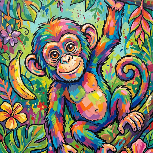 Rainbow Jungle Monkey