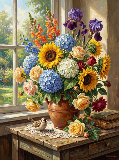 Window Garden Bouquet (Diamond Painting)