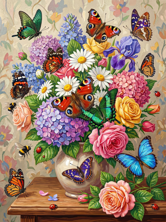Butterfly Garden Bloom (Diamond Painting)