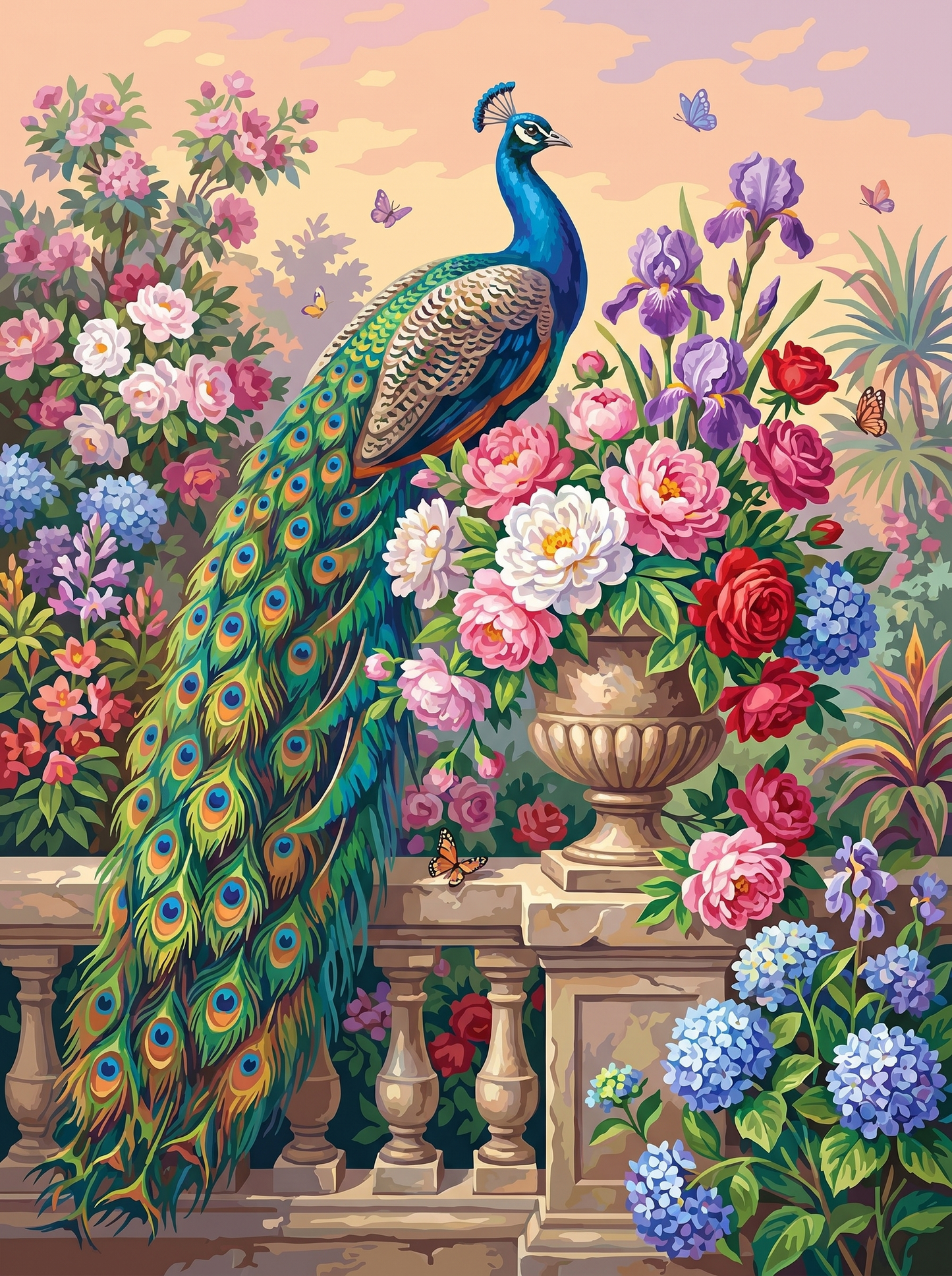 Peacock Garden Elegance (Diamond Painting) Diamond Painting kit