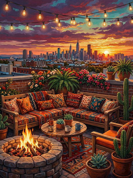 City Sunset Terrace (Diamond Painting) Diamond Painting kit