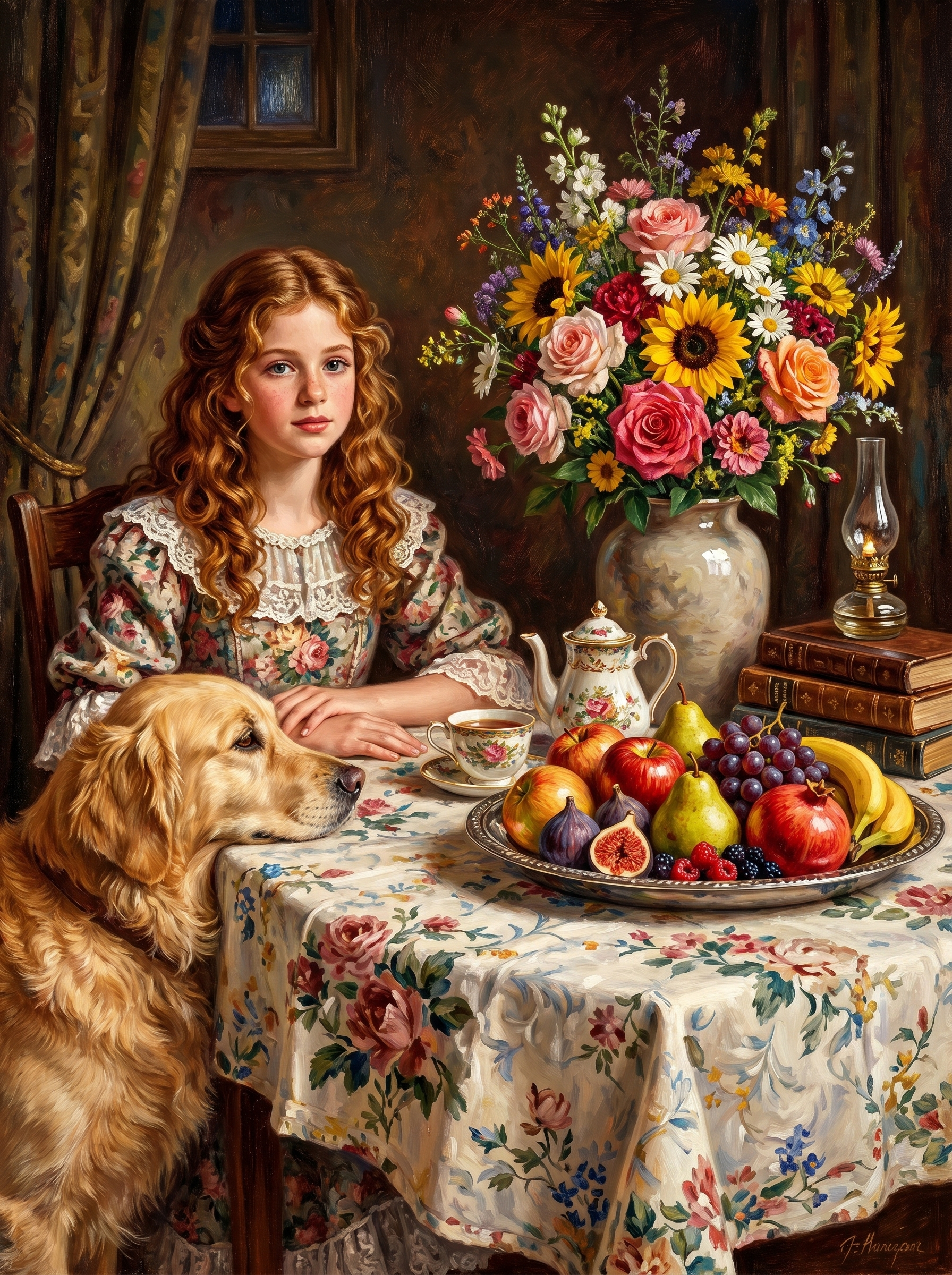Golden Hour Tea (Diamond Painting) Diamond Painting kit