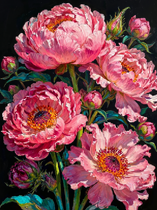 Blushing Peony Garden (Diamond Painting)