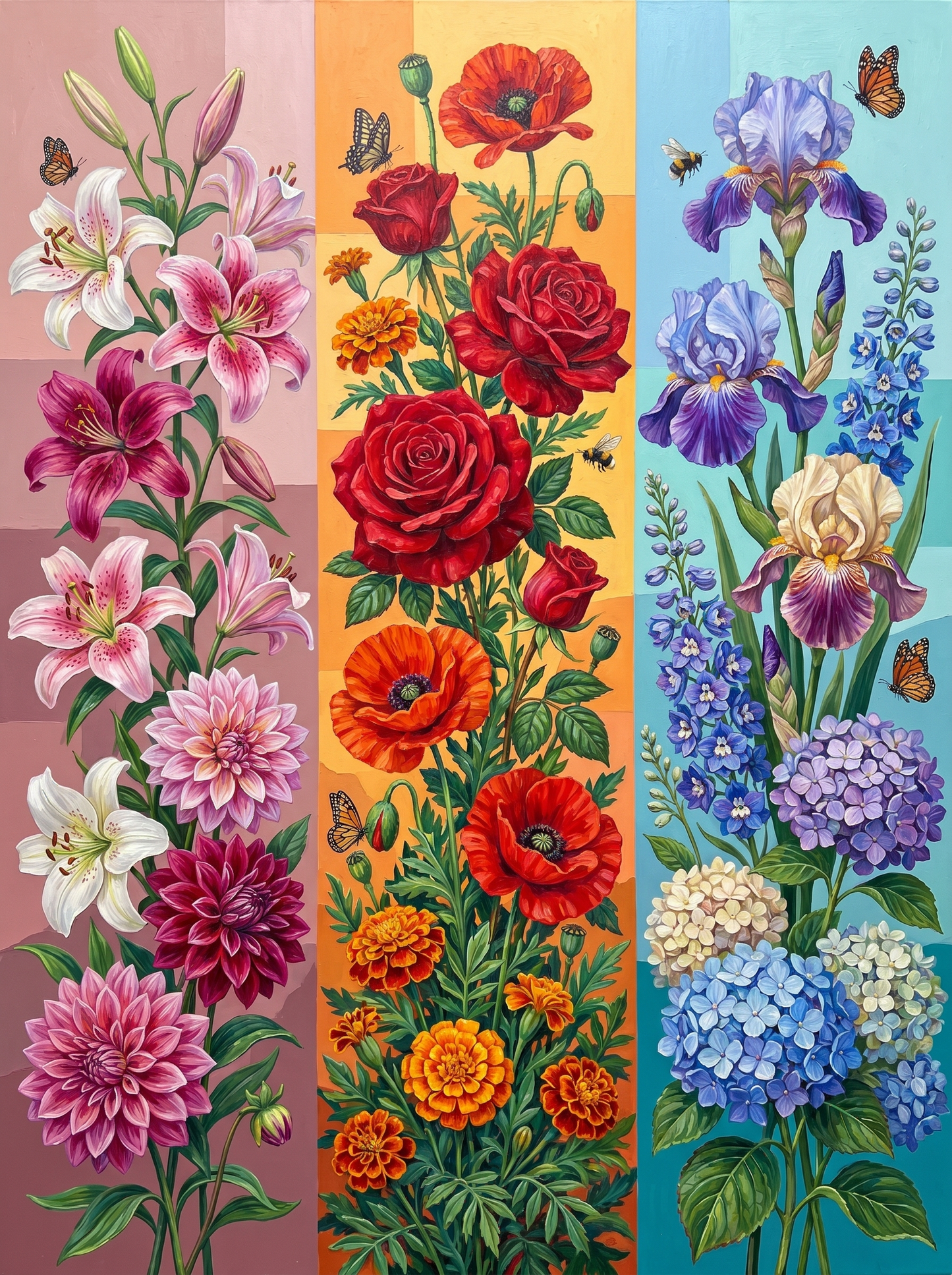 Botanical Panel Collection (150 Color Diamond Painting) Diamond Painting kit