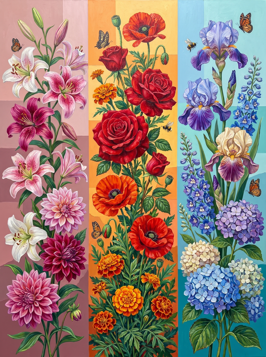 Botanical Panel Collection (150 Color Diamond Painting)