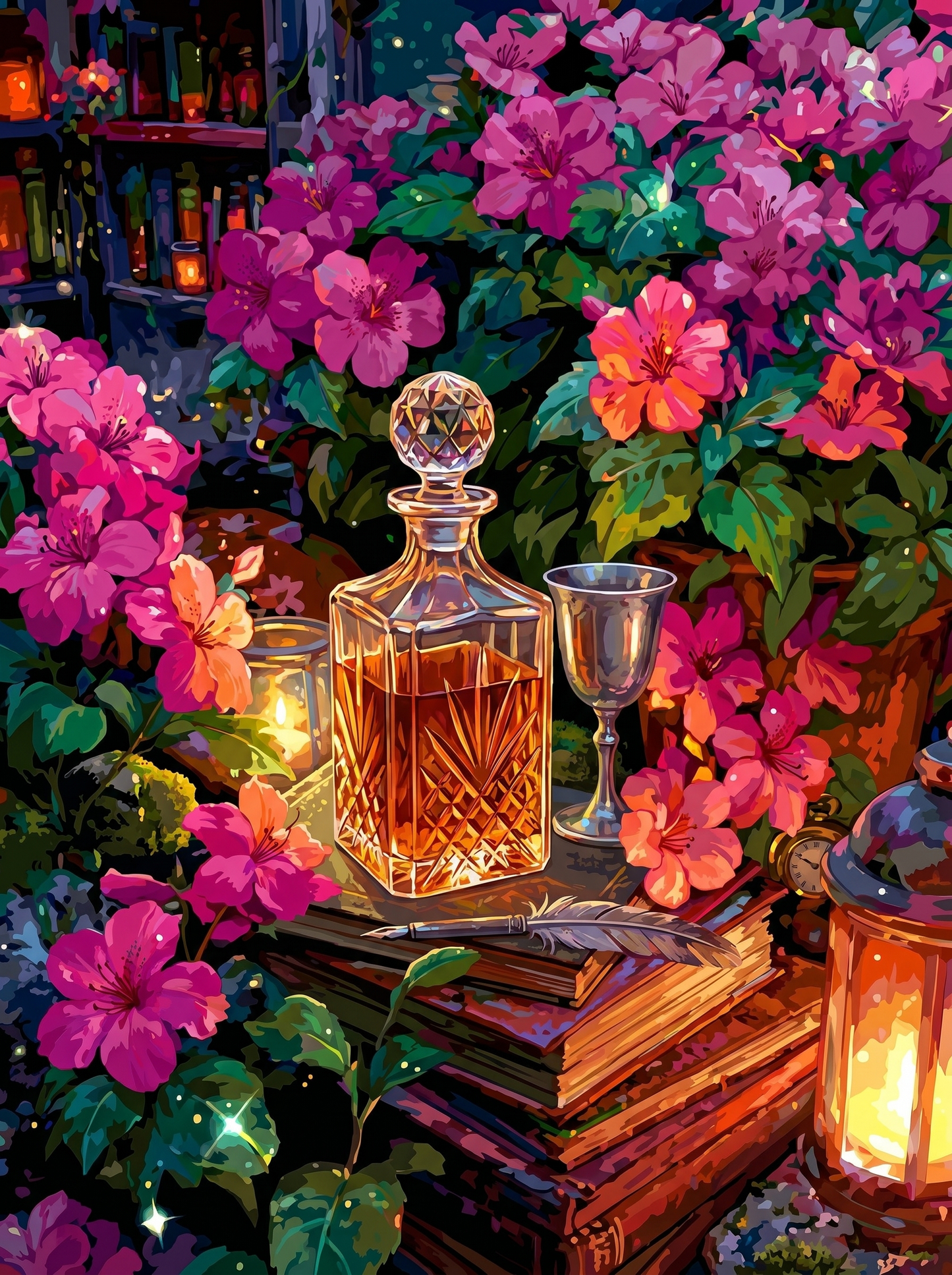 Midnight Garden Decanter (Diamond Painting) Diamond Painting kit