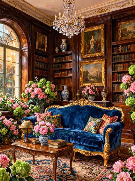 Blue Velvet Library (Diamond Painting) Diamond Painting kit