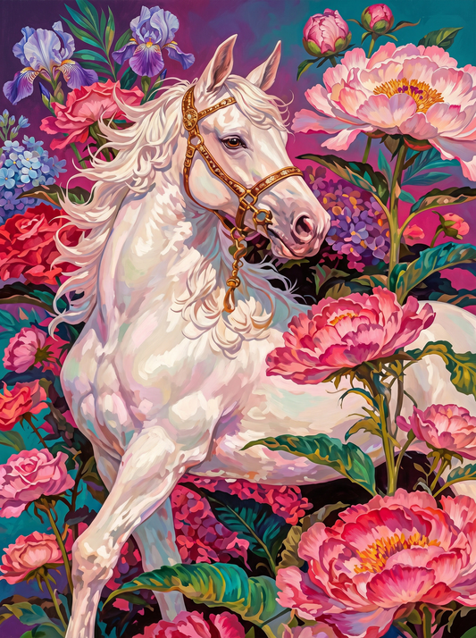 Blush Garden Stallion (Diamond Painting)