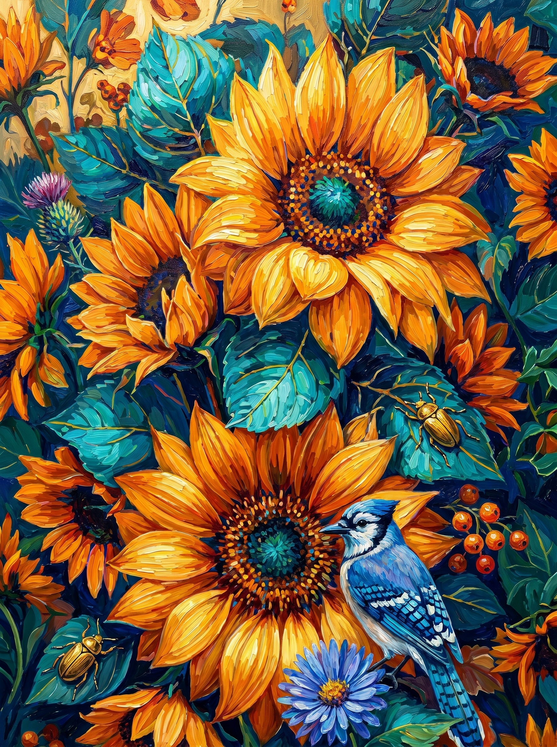 Sunlit Garden Songbird (Diamond Painting) Diamond Painting kit