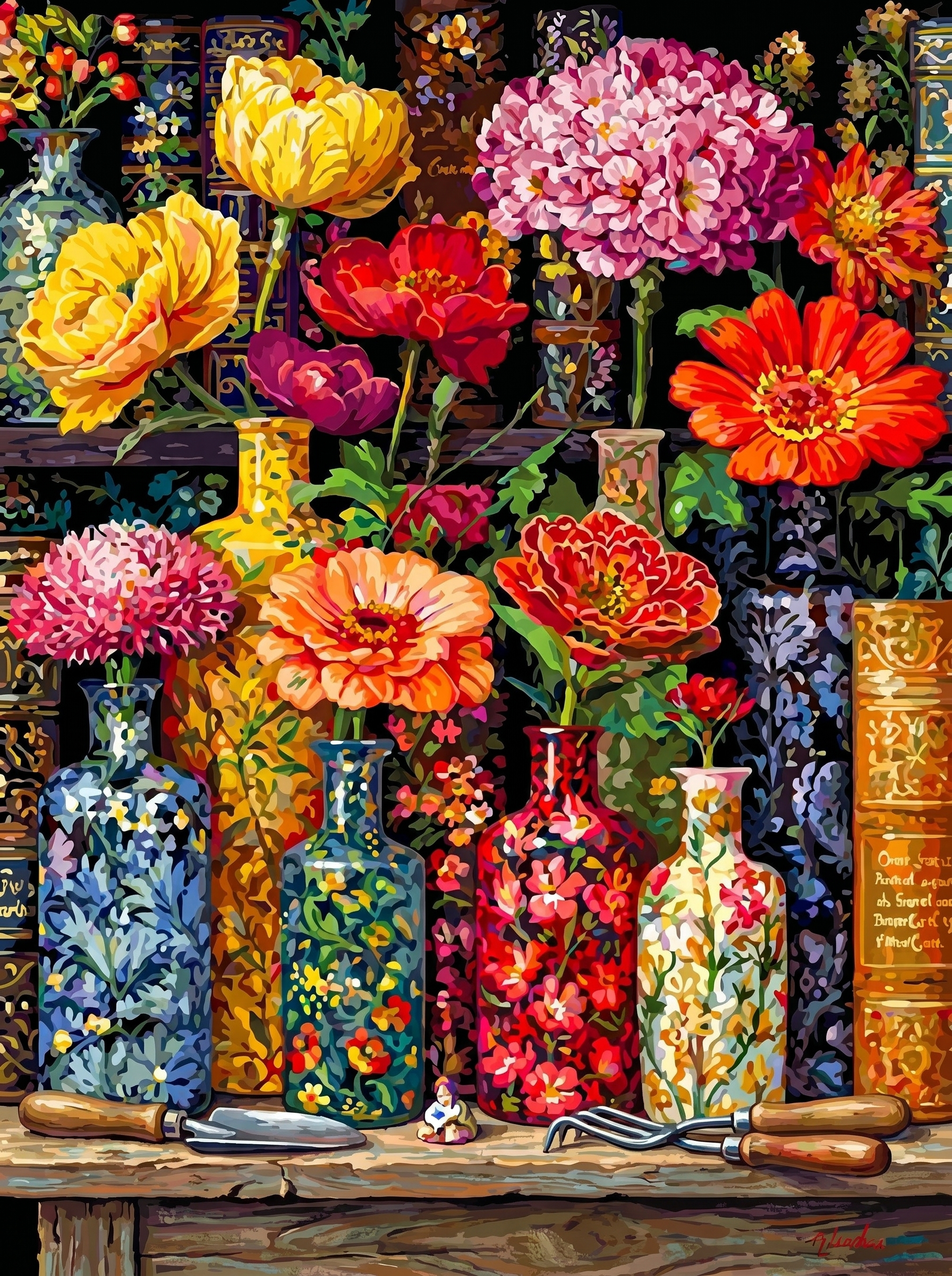 Floral Glass Atelier (Diamond Painting) Diamond Painting kit